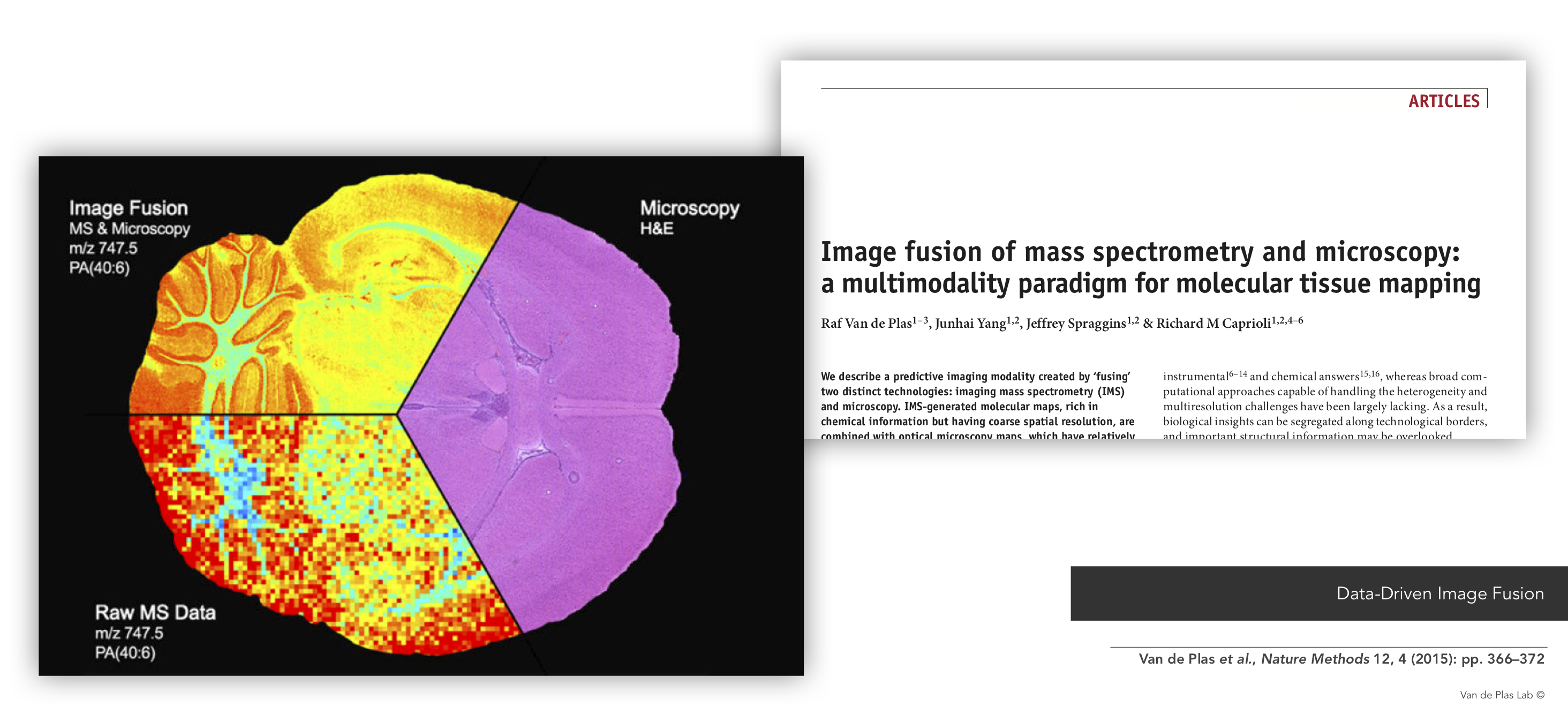 Example of Data-Driven Image Fusion: Van de Plas et al., Nature Methods 12, 4 (2015): pp. 366–372.